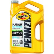 Pennzoil Platinum 0W-20 Gasoline Synthetic Motor Oil 5 qt 550046127